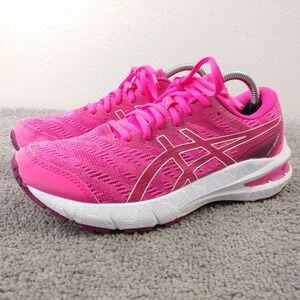 Asics GT-1000 10 Girls Size 4 Running Shoes Pink Athletic Sneakers Low Top